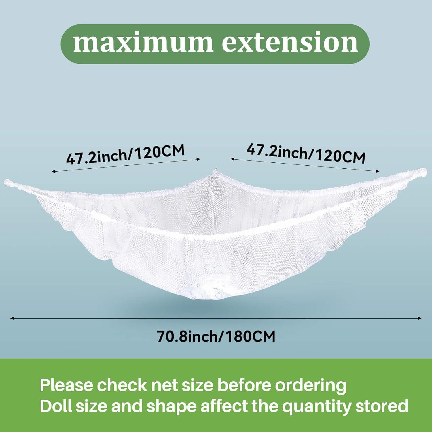 Hamaca Organizador de Peluches MAQIHAN Mediana Blanca