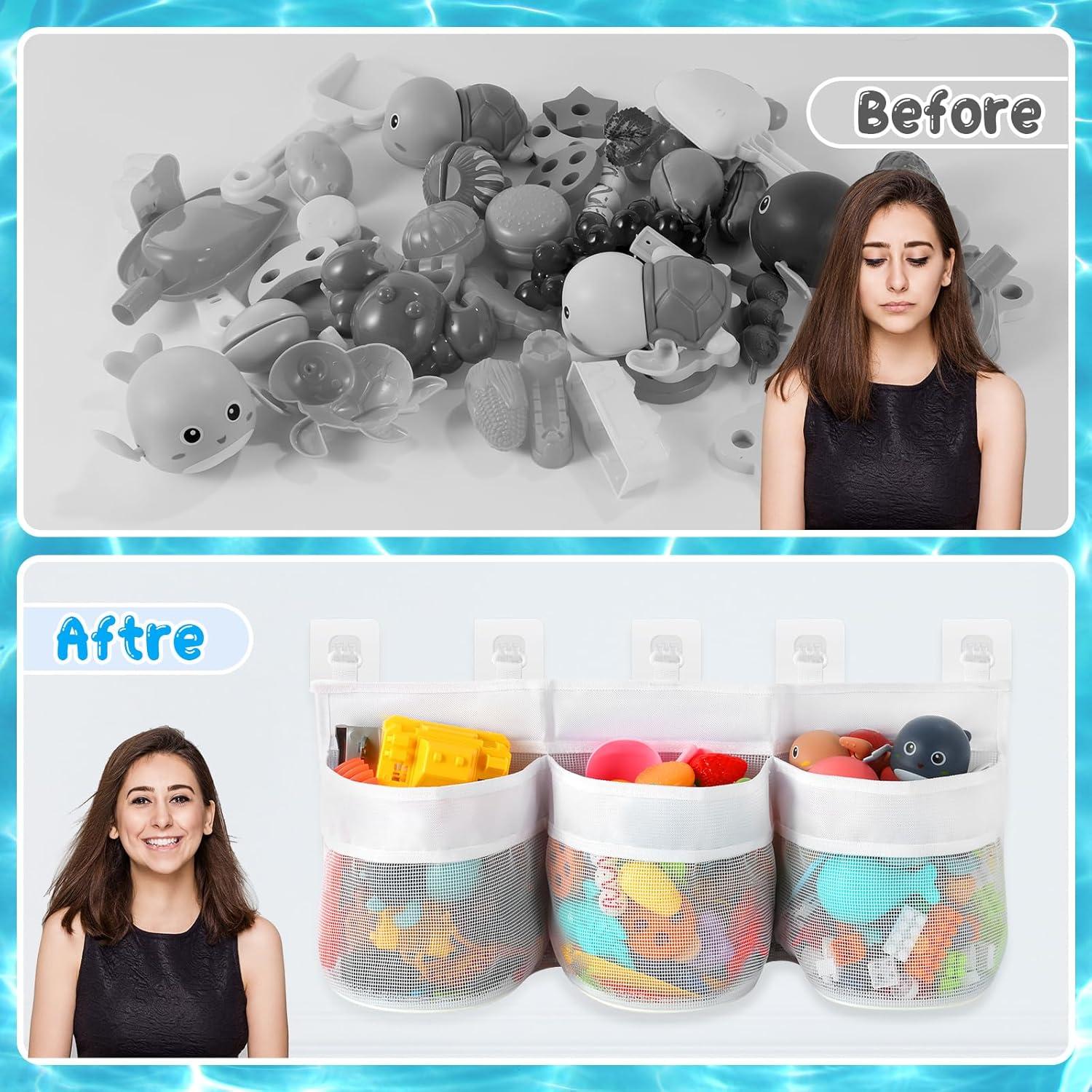 Organizador de Juguetes de Baño Satumho Blanco - 3 Compartimentos