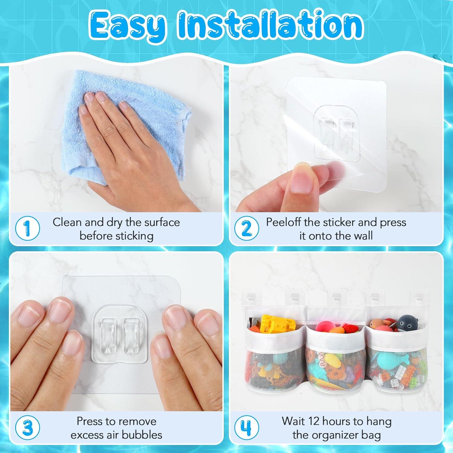 Organizador de Juguetes de Baño Satumho Blanco - 3 Compartimentos