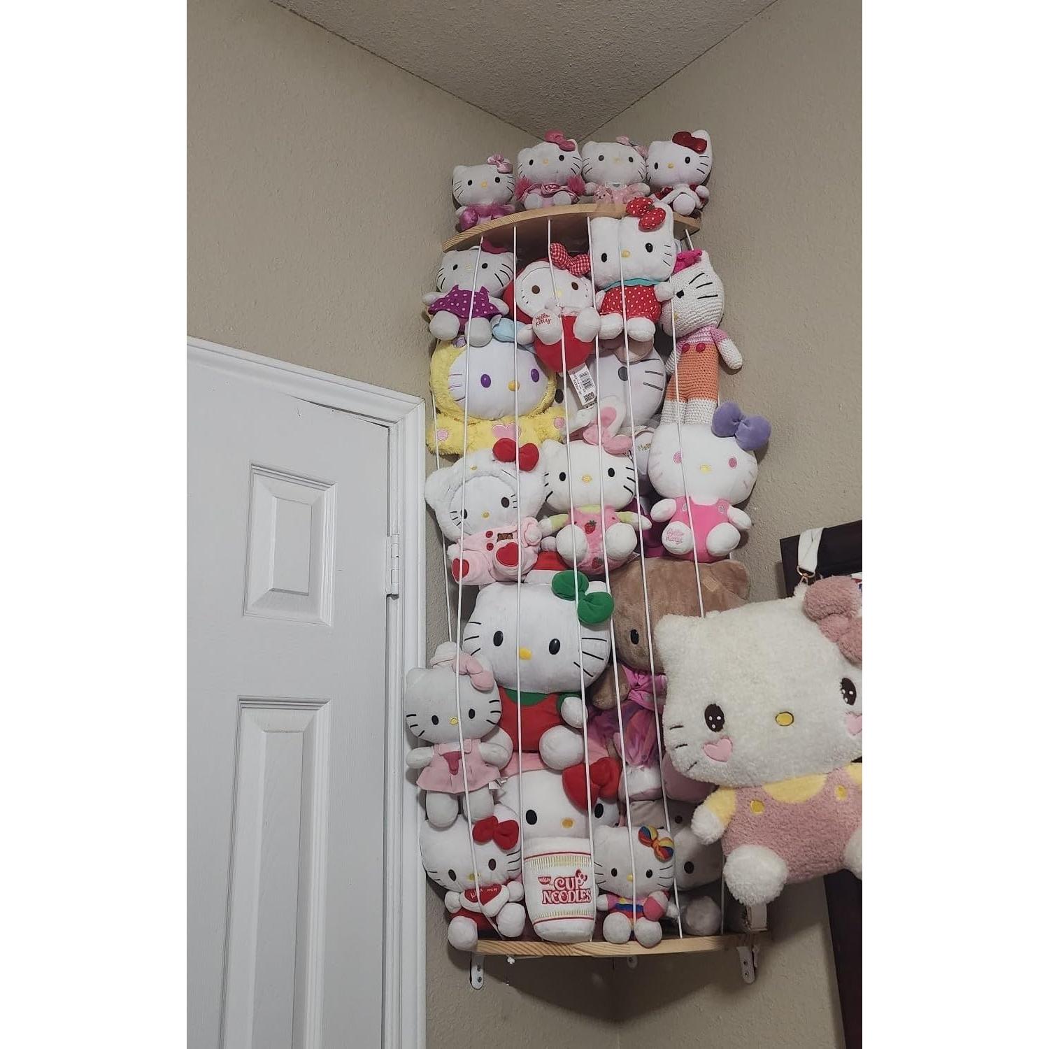 Organizador de Animales de Peluche Befayoo - Madera Natural Ajustable