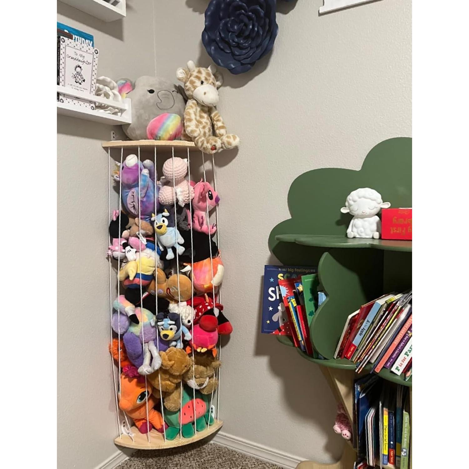 Organizador de Animales de Peluche Befayoo - Madera Natural Ajustable