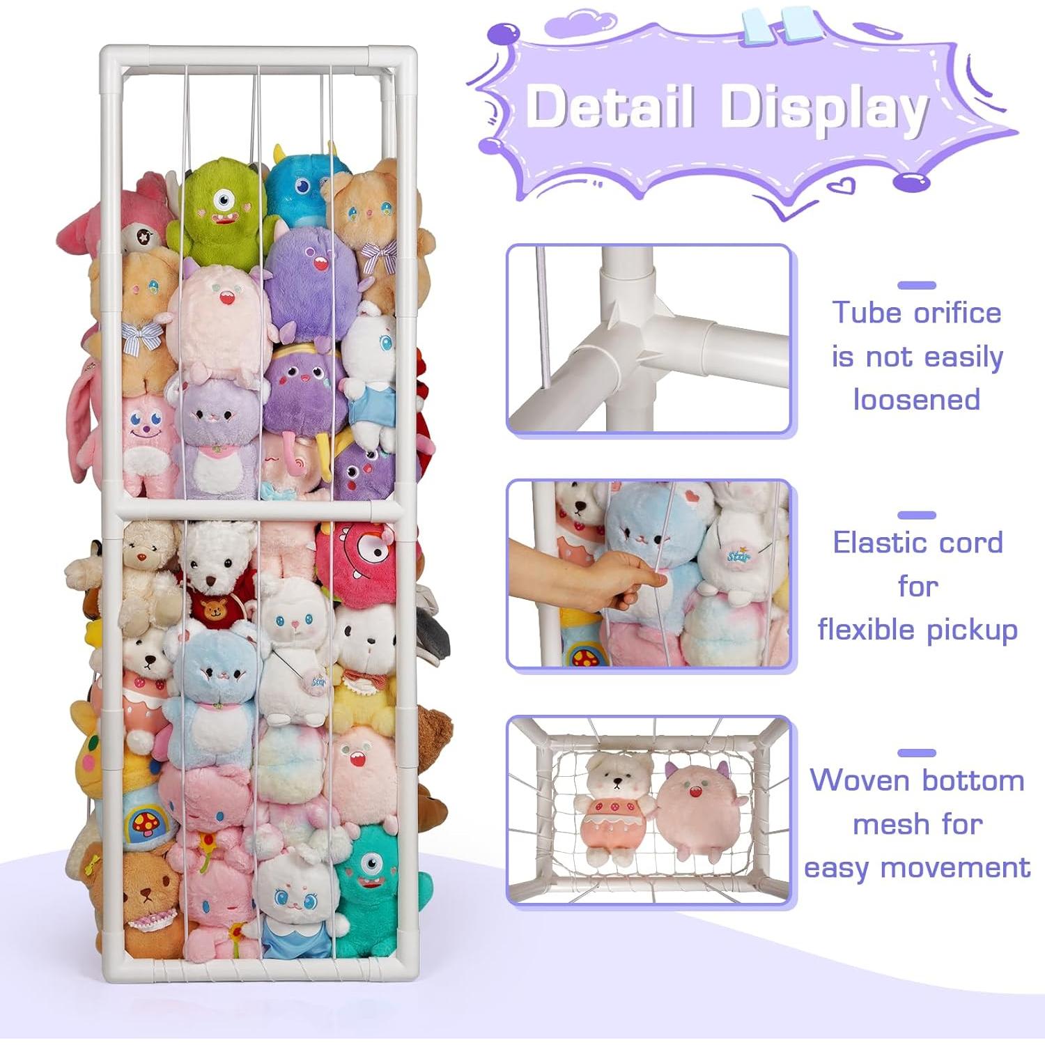 Organizador de Peluches Trycooling PVC 143.6x49x33cm Blanco