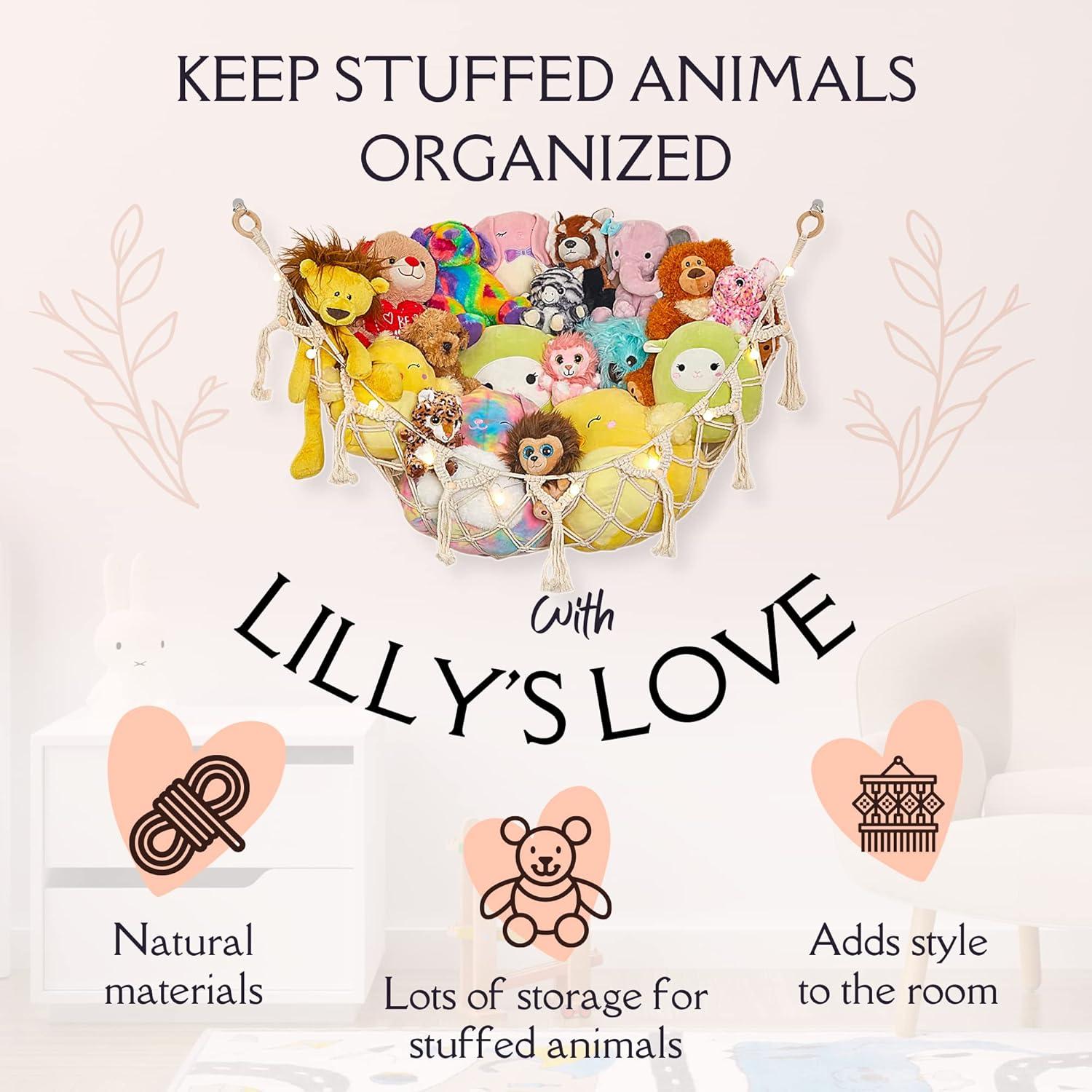 Hamaca de Almacenamiento Lilly's Love para Peluches - Blanco