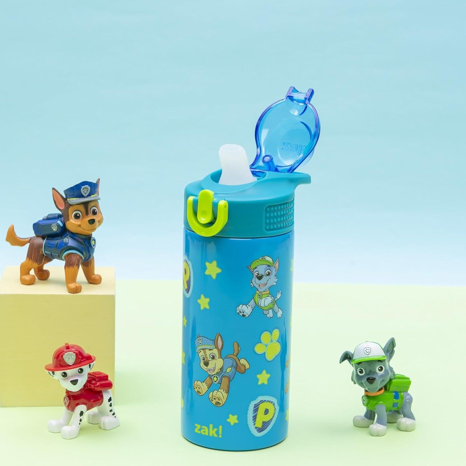 Botella de Agua Zak Designs PAW Patrol 414ml con Popote