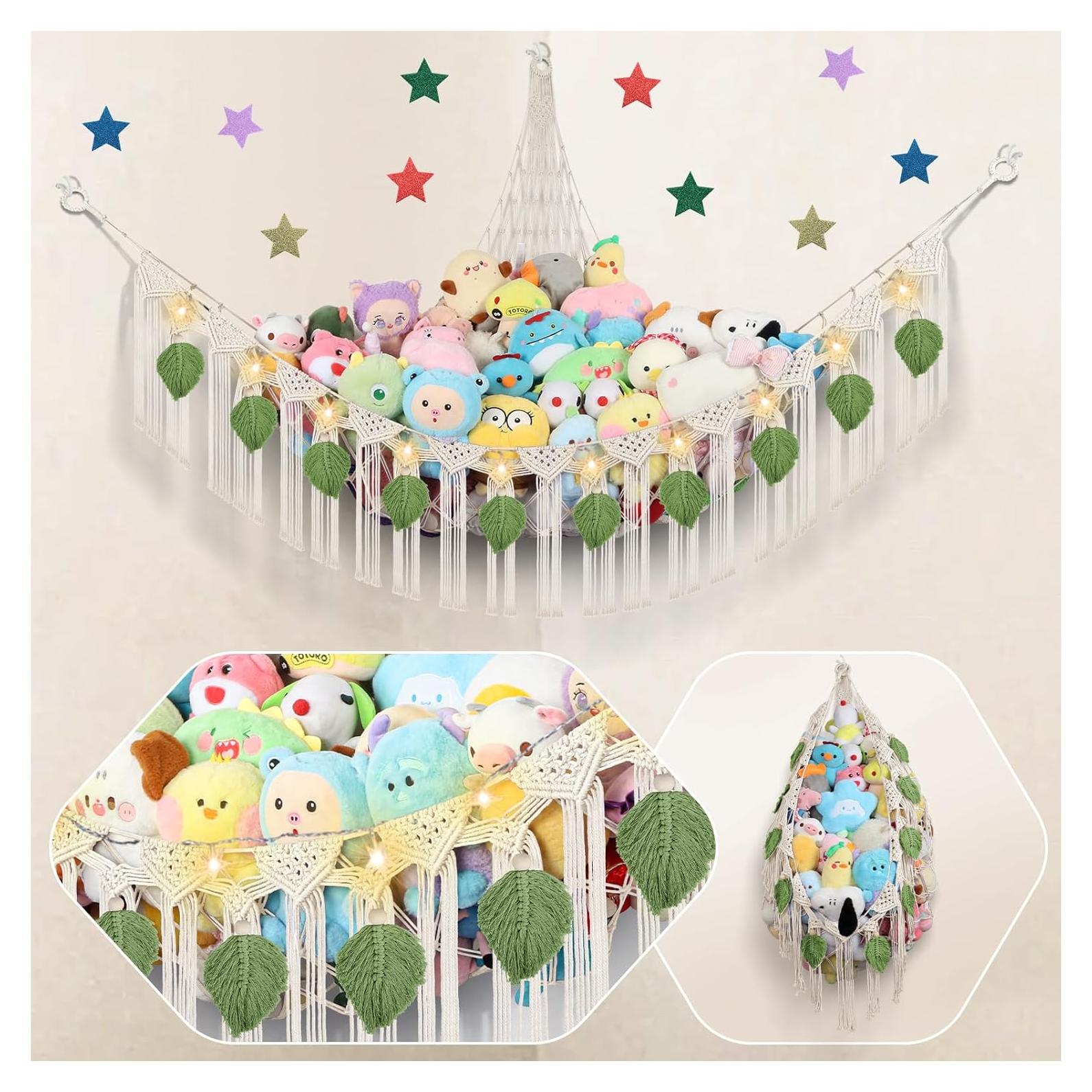 Hamaca de Almacenamiento de Peluches iHansee 210x150x150 cm Crema