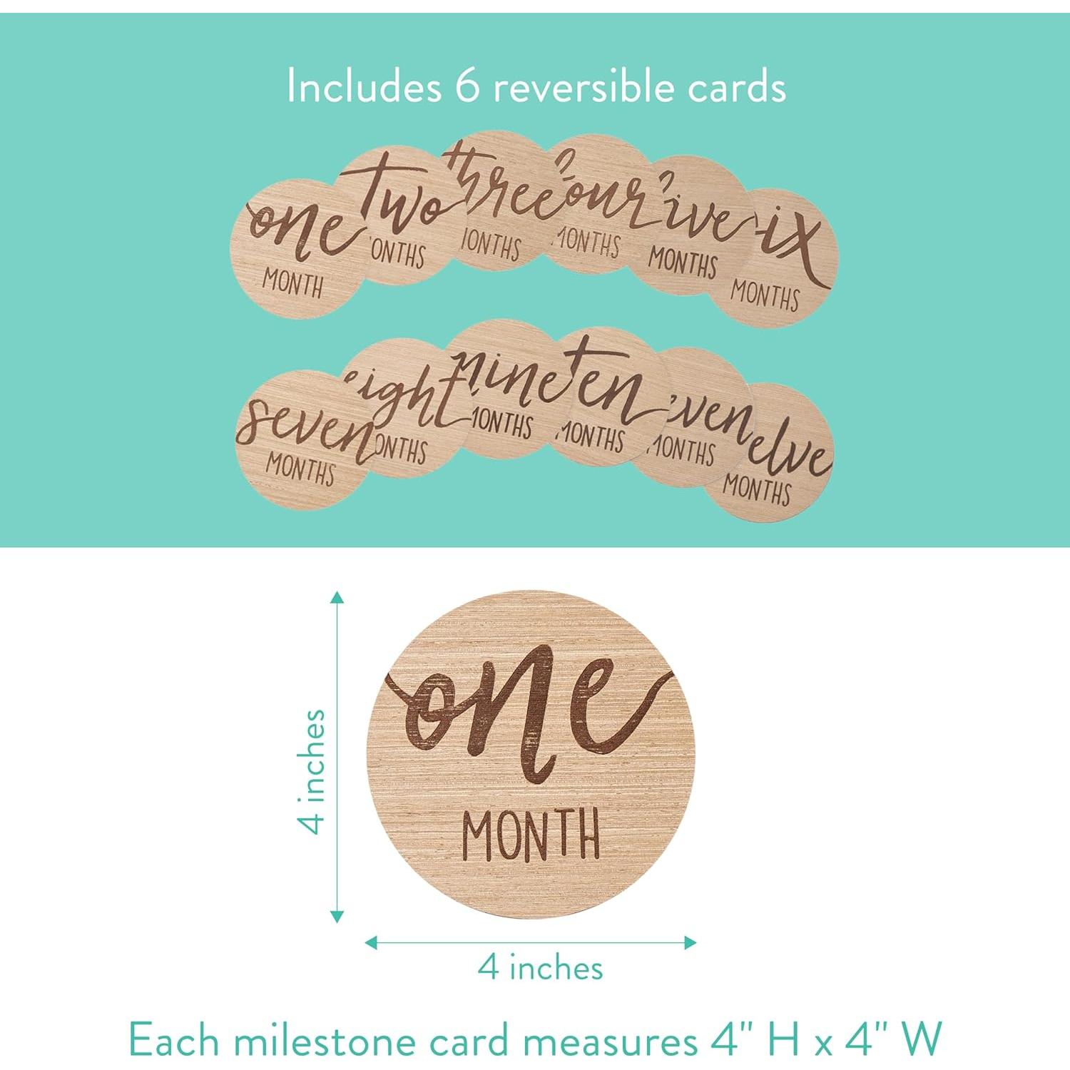 Discos de Hitos Mensuales para Bebés Kate & Milo - Madera Reversible