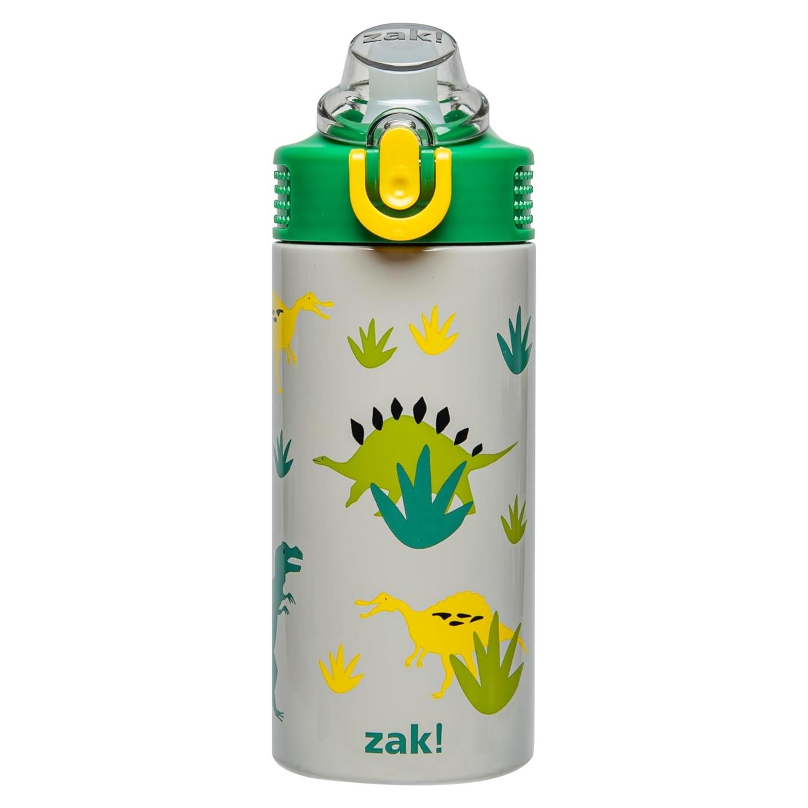 Botella de Agua Infantil Zak Designs 414ml con Pajilla Dino