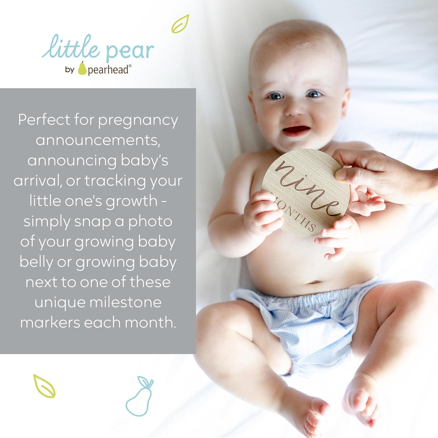 Tarjetas de Hito de Madera Little Pear - 6 Discos Doble Cara