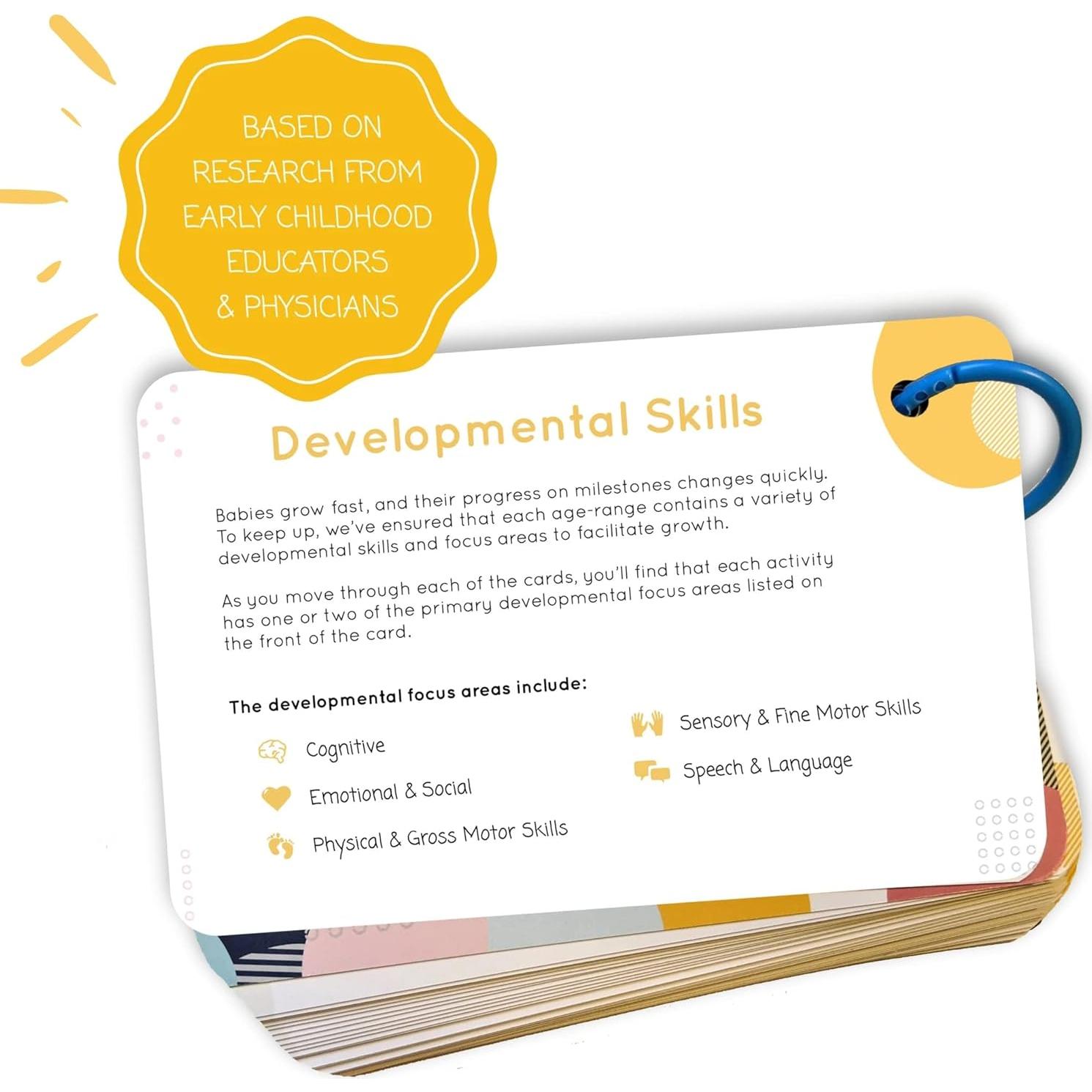 Tarjetas de Actividad Curious Baby 40+ para Bebés 0-12 Meses