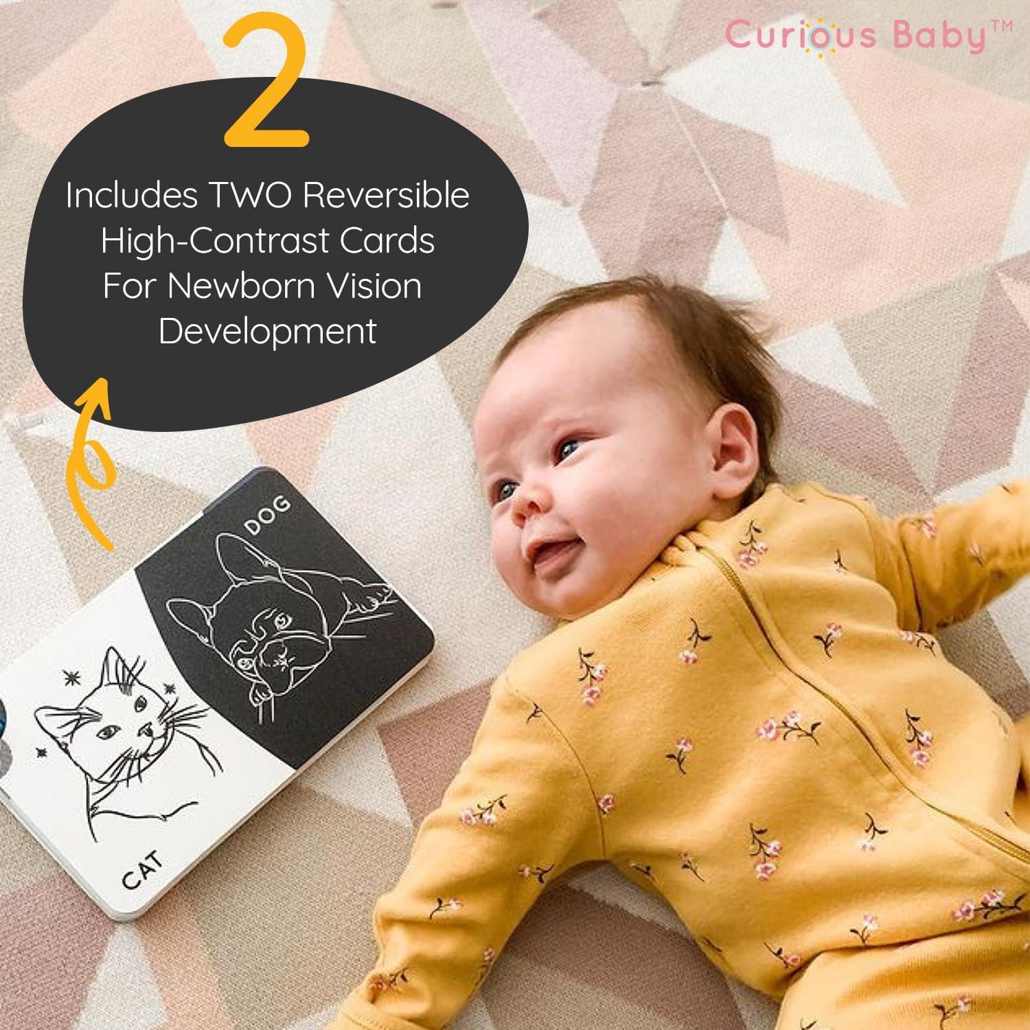 Tarjetas de Actividad Curious Baby 40+ para Bebés 0-12 Meses