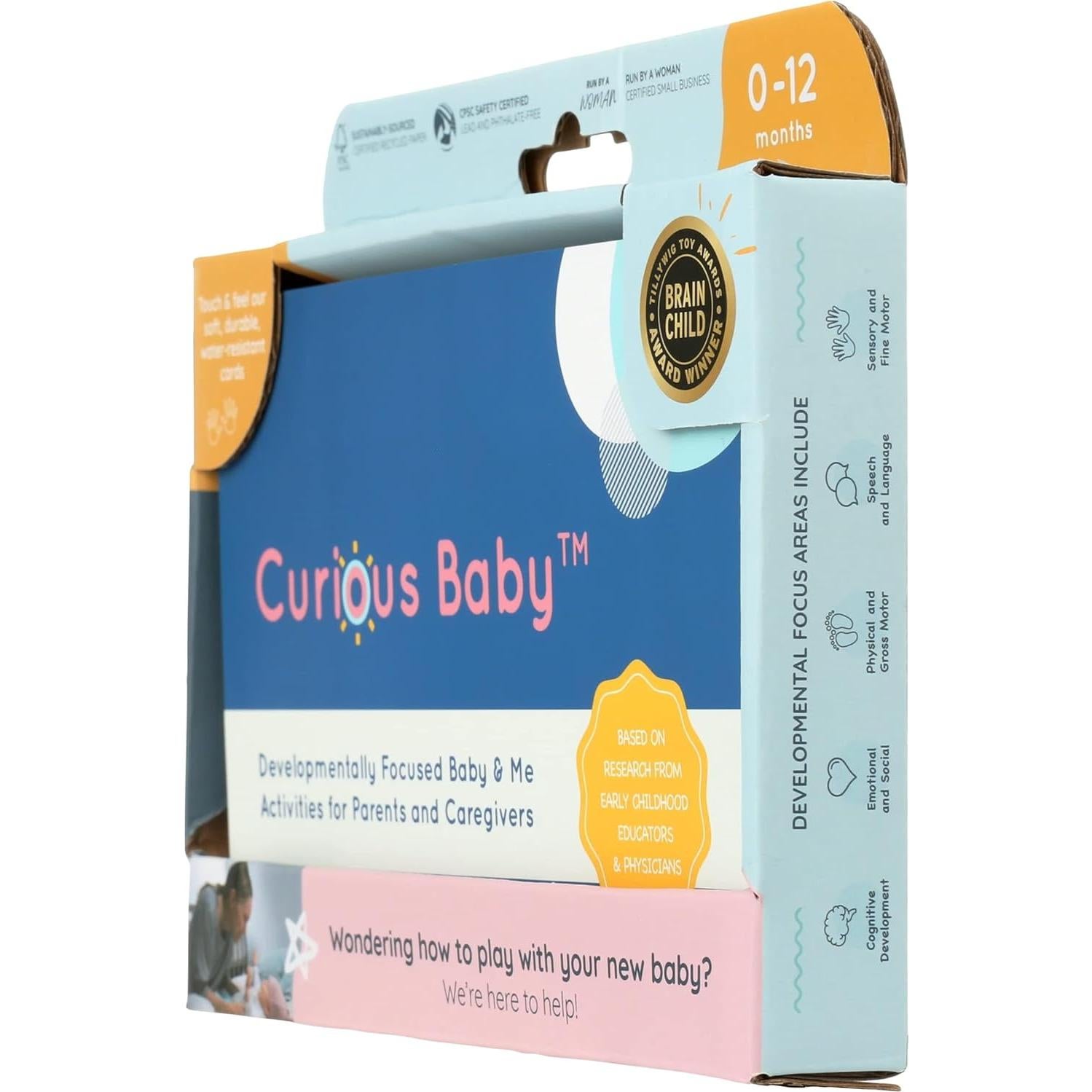Tarjetas de Actividad Curious Baby 40+ para Bebés 0-12 Meses