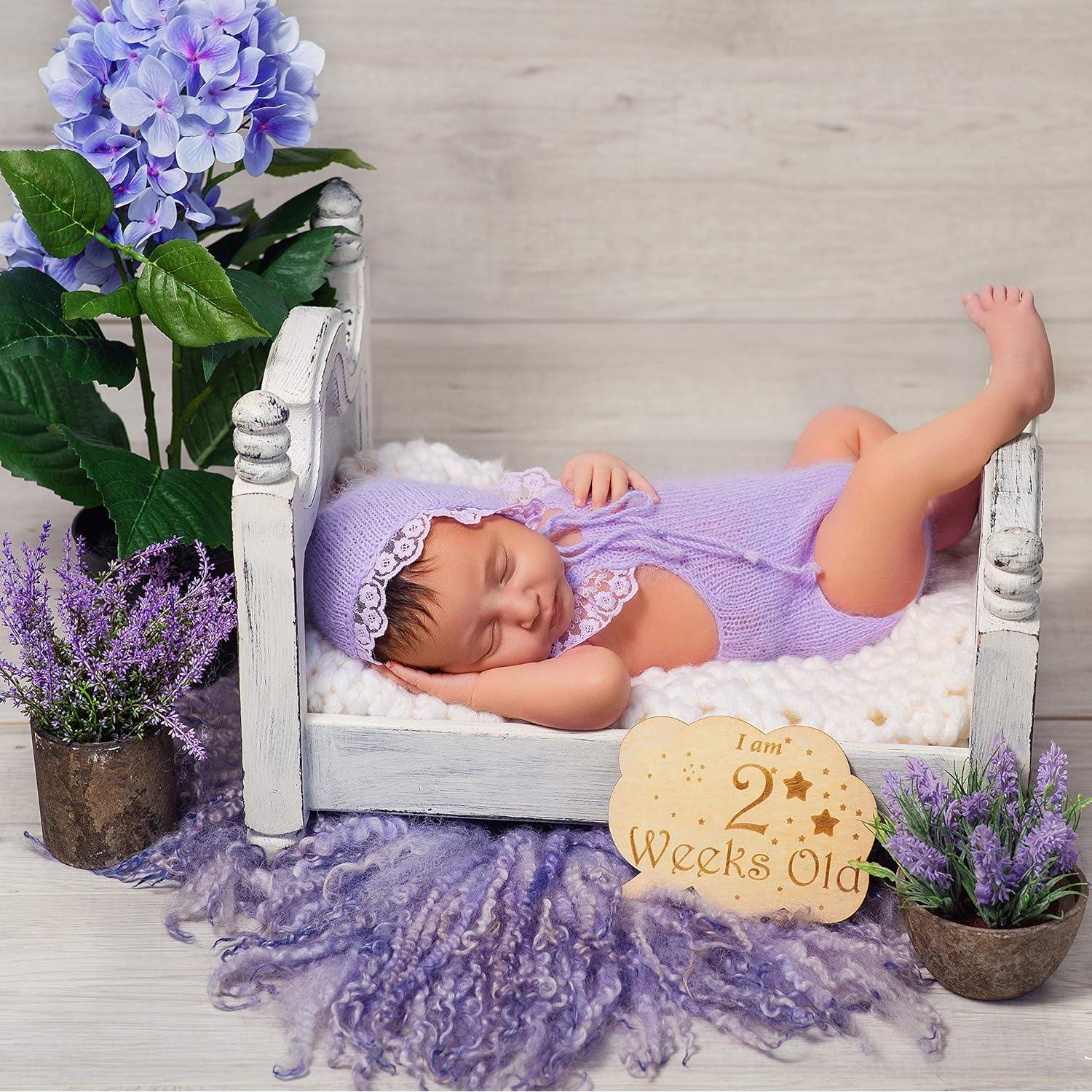 Tarjetas de Hito Mensual para Bebés Heart's Sign - 24 Diseños