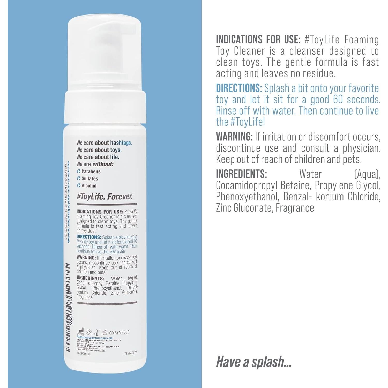 Limpiador Espumoso para Juguetes #ToyLife 207 ml Fresco