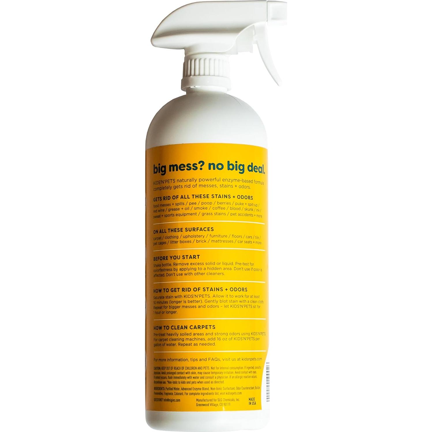 KIDS 'N' PETS Removedor de Manchas y Olores 0.77L No Tóxico