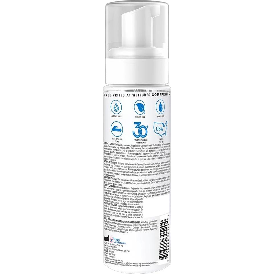 Limpiador de Juguetes Higiénico Wet Espumoso 212.6 g Sin Alcohol