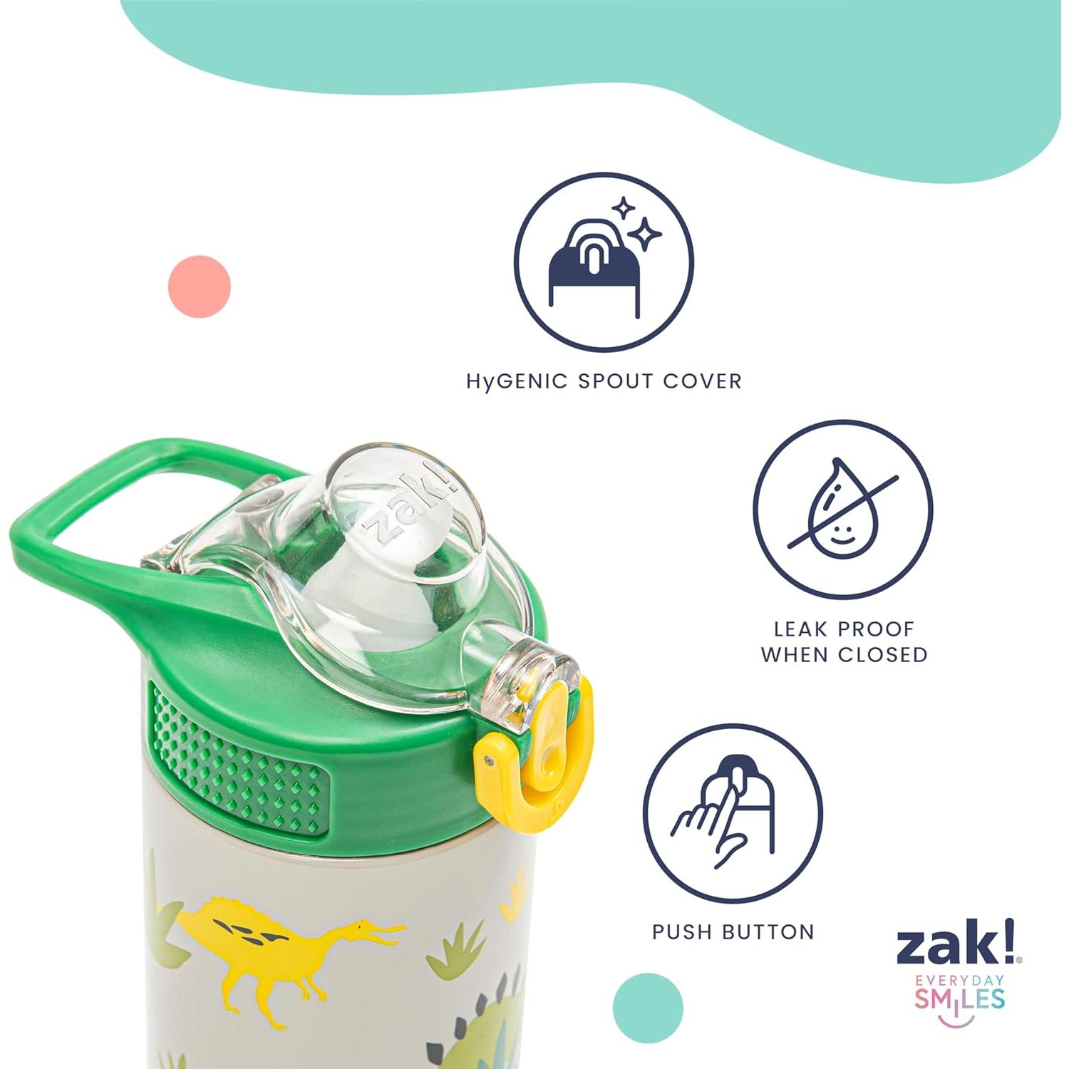 Botella de Agua Infantil Zak Designs Frozen 400ml con Pajilla