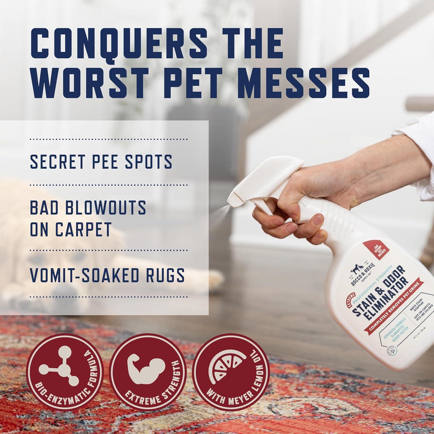 Rocco & Roxie Eliminador de Manchas y Olores 32 oz - Limón