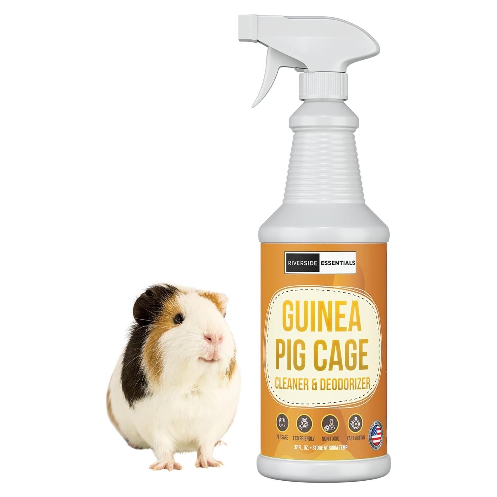 Spray Limpiador y Desodorante para Jaulas de Cobayas 946ml - No Tóxico