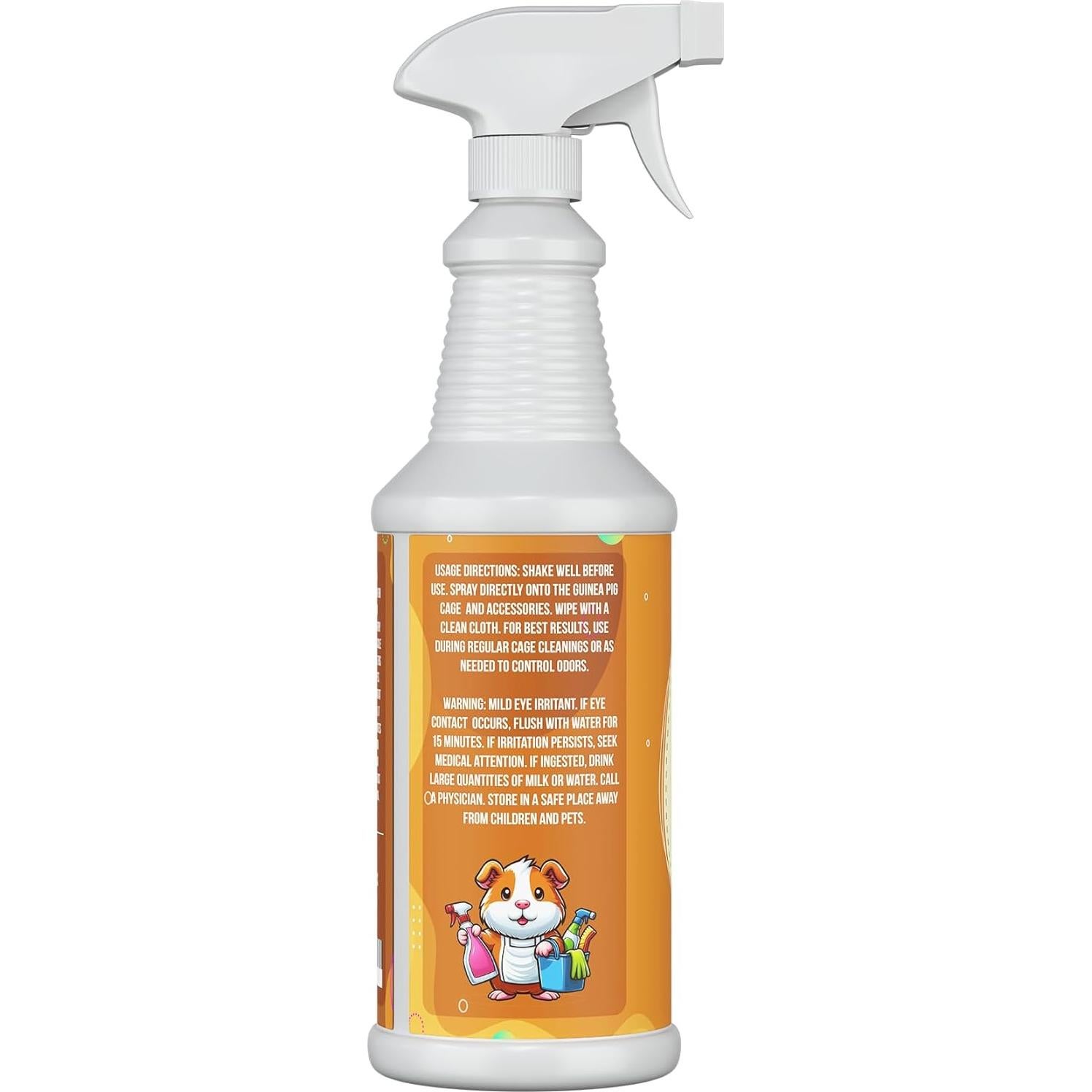 Spray Limpiador y Desodorante para Jaulas de Cobayas 946ml - No Tóxico