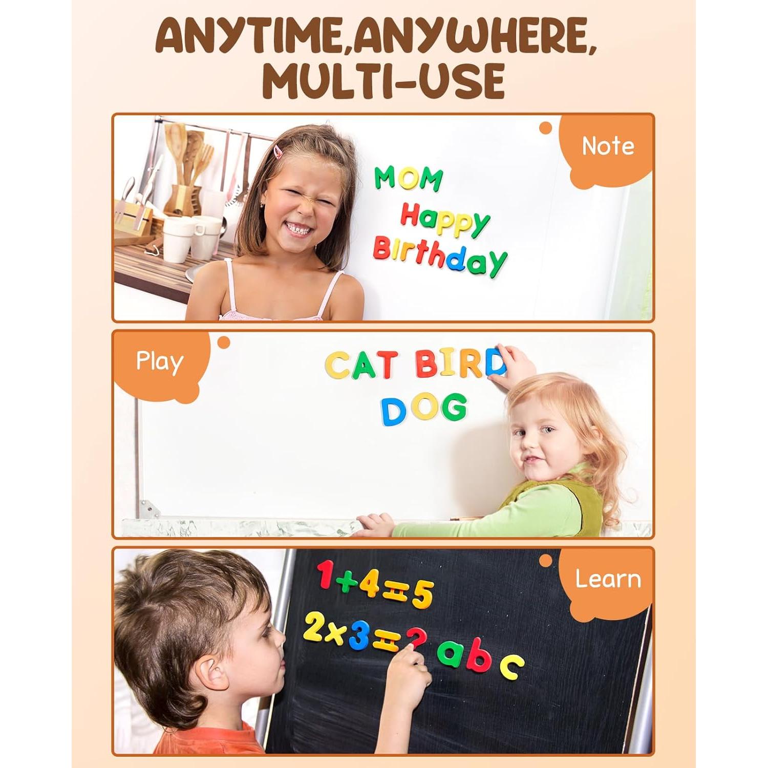 JoyCat 78 Piezas Letras y Números Magnéticos Educativos