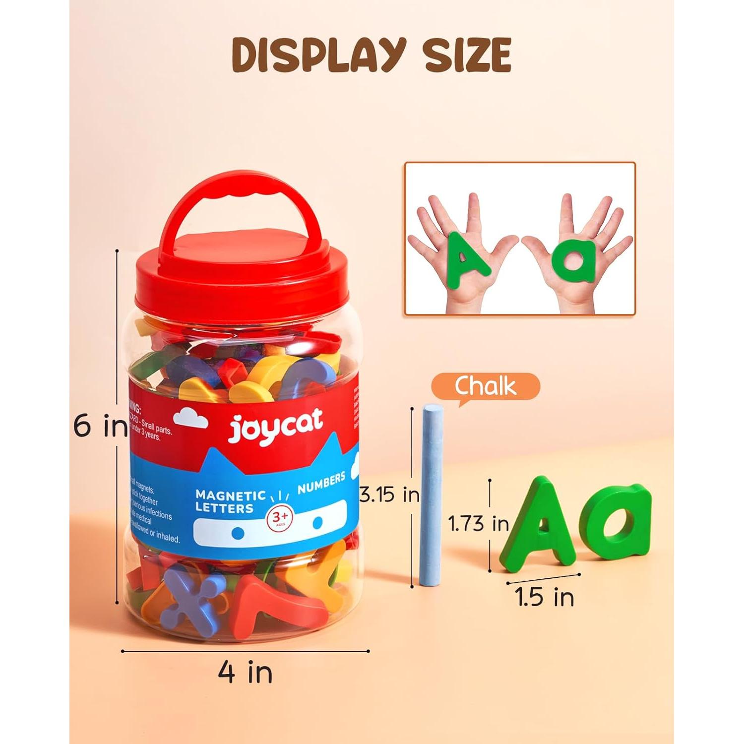 JoyCat 78 Piezas Letras y Números Magnéticos Educativos