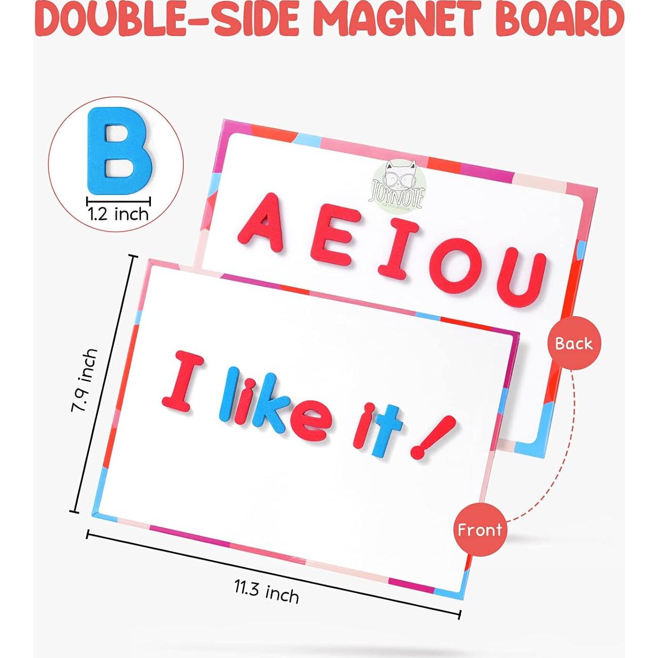 Kit de Letras Magnéticas JoyNote 234 Pcs con Tablero Doble Cara