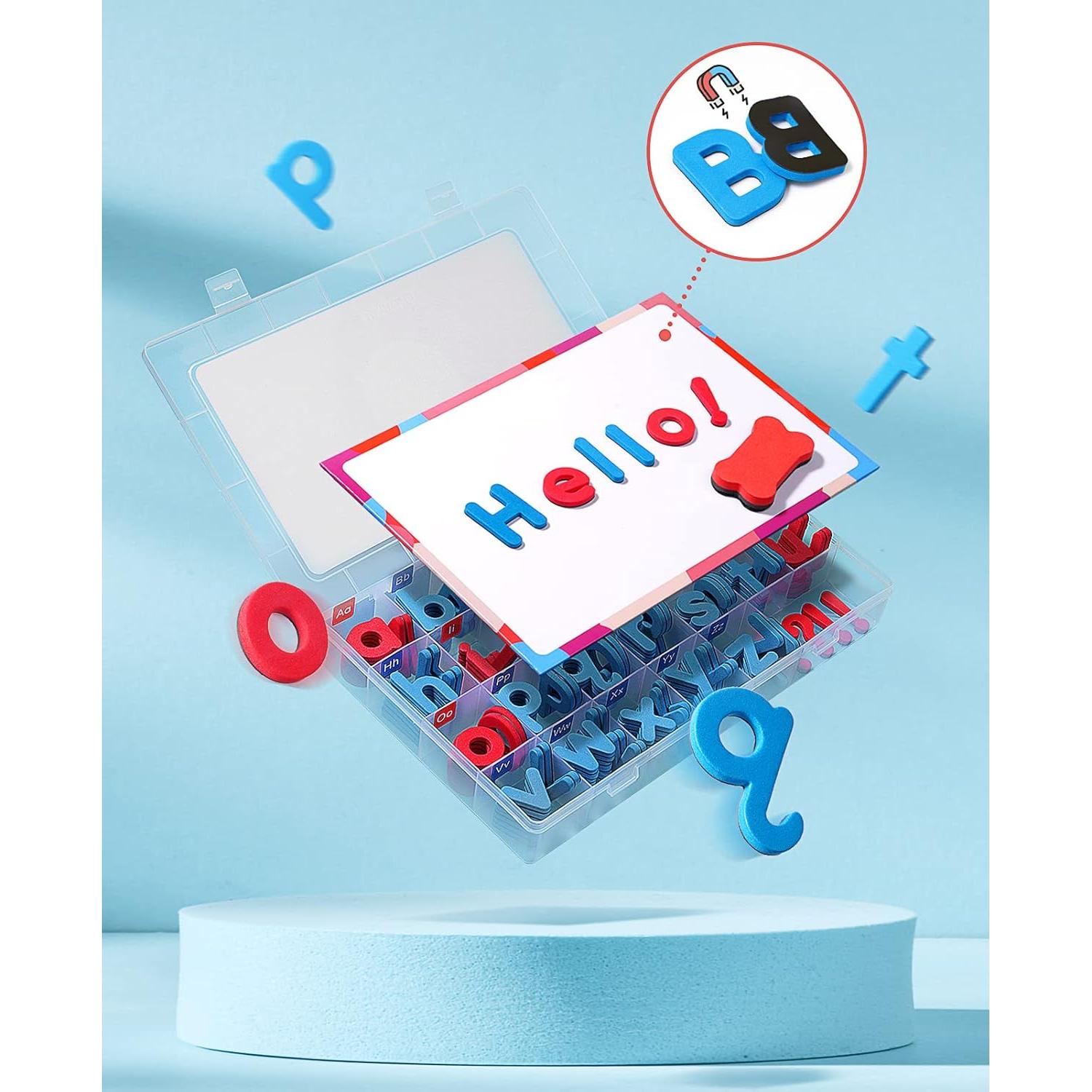 Kit de Letras Magnéticas JoyNote 234 Pcs con Tablero Doble Cara