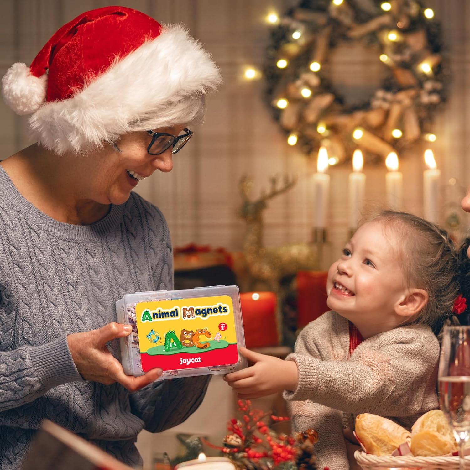 Imanes de Letras Mayúsculas JoyCat de Madera para Niños