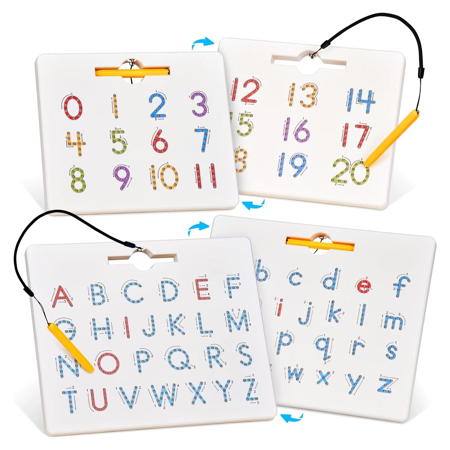 Juego de Tablero Magnético de Letras y Números GAMENOTE