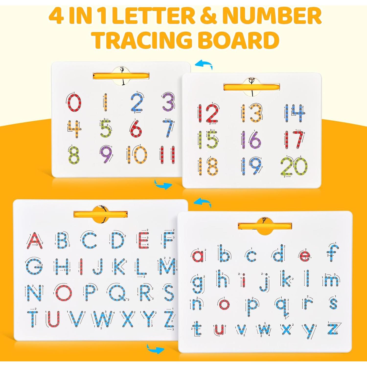 Juego de Tablero Magnético de Letras y Números GAMENOTE