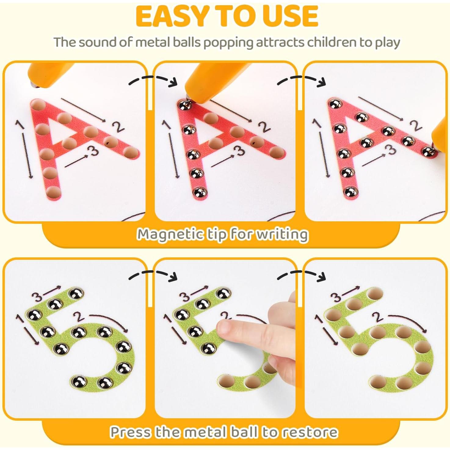 Juego de Tablero Magnético de Letras y Números GAMENOTE