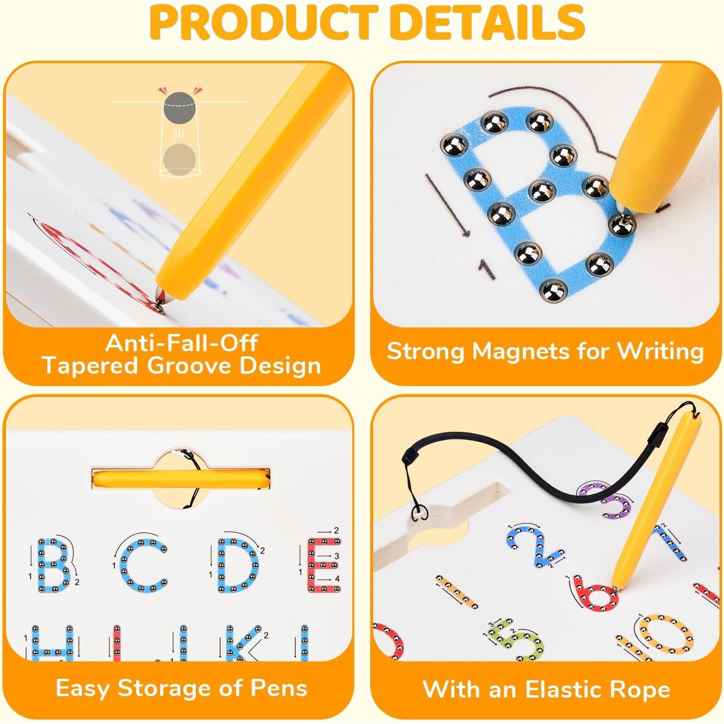 Juego de Tablero Magnético de Letras y Números GAMENOTE