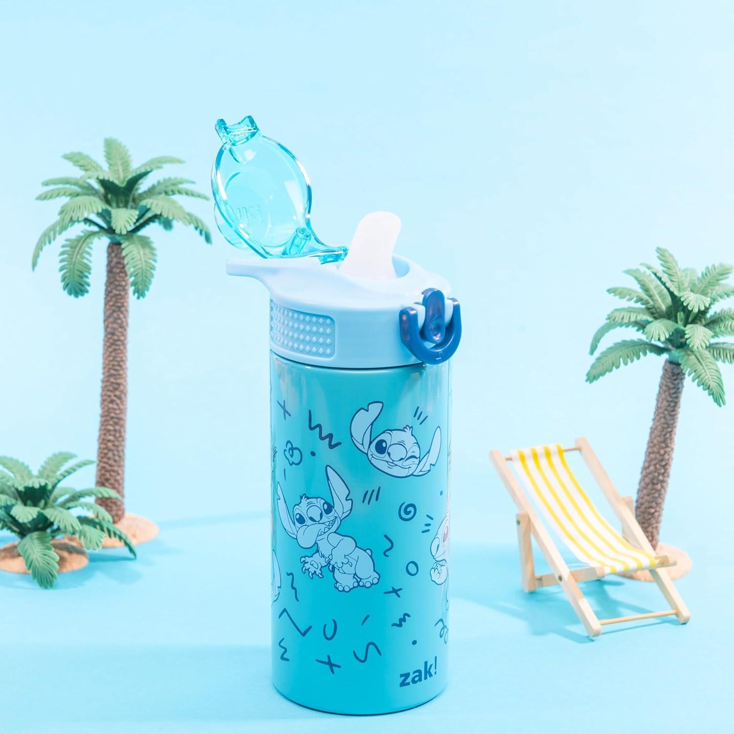 Botella de Agua Infantil Zak Designs 414 ml con Popote Stitch