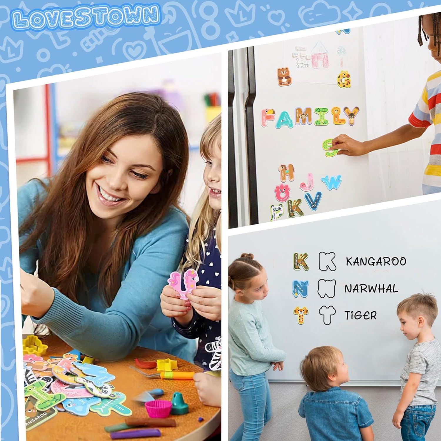 Letras Magnéticas LovesTown para Niños - Set de 26 Animales