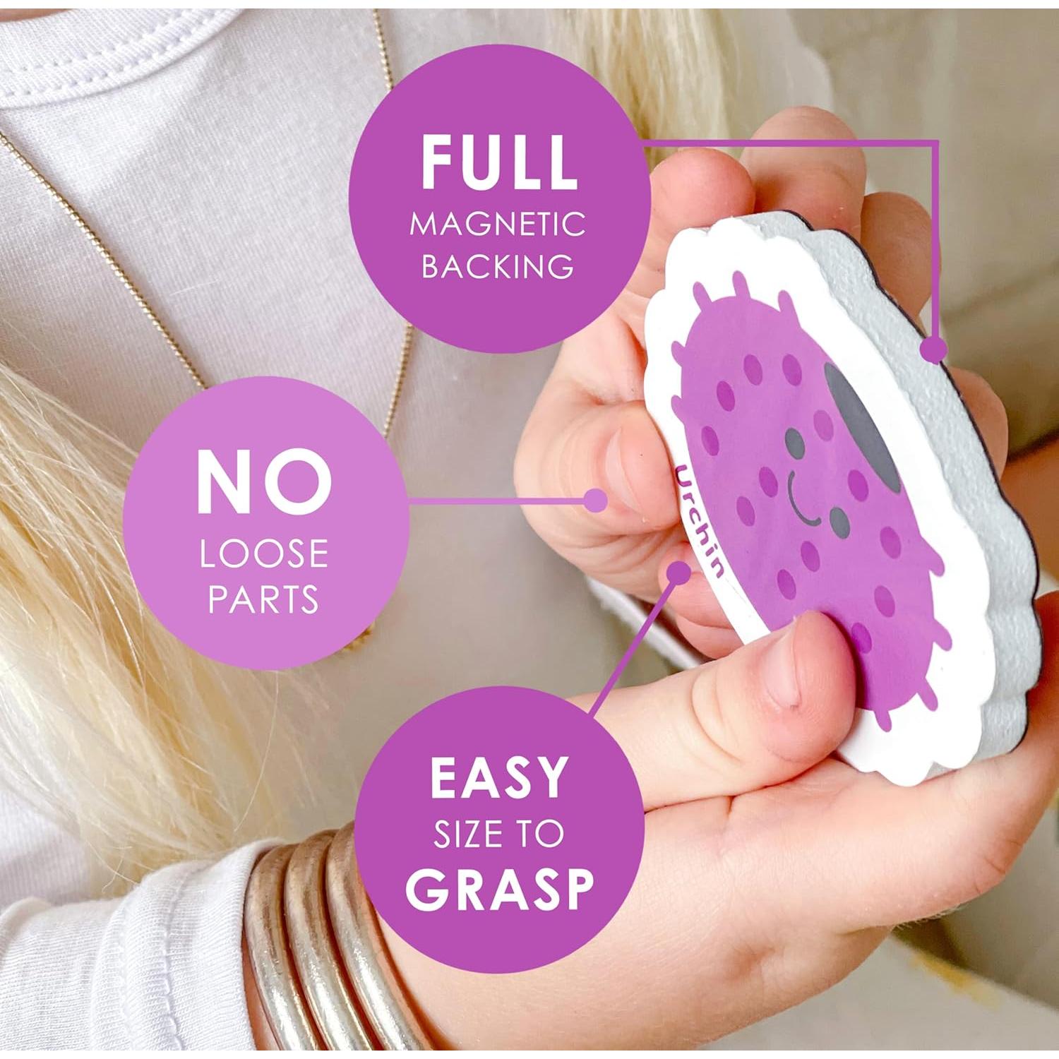 Imanes de Animales y Letras ABC Curious Columbus - 52 Piezas