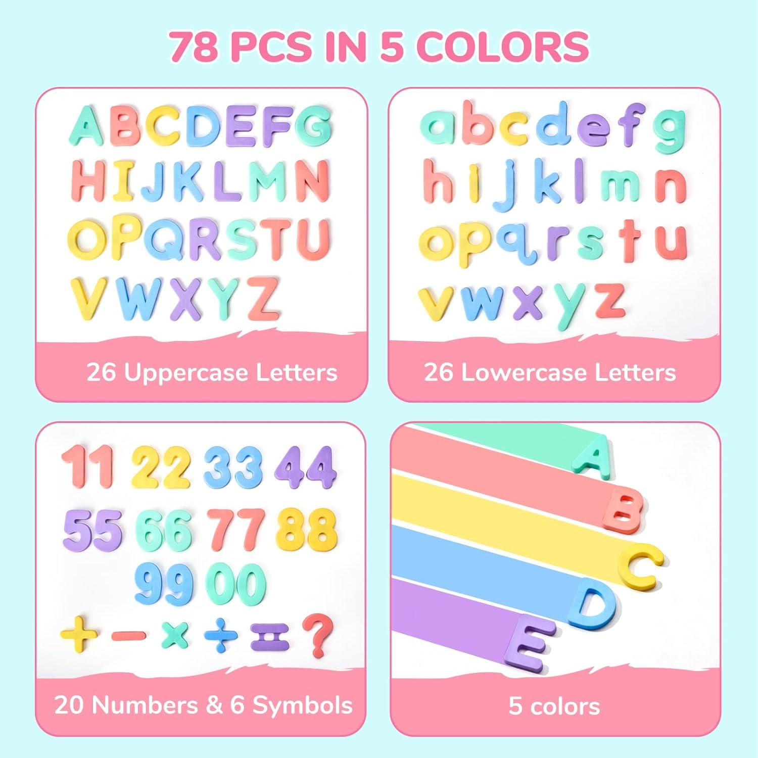 Letras y Números Magnéticos JoyCat 78 PCS para Niños