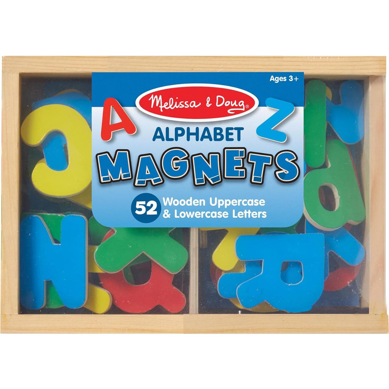 Imanes de Alfabeto de Madera Melissa & Doug - 52 Letras