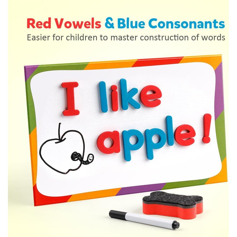 Letras Magnéticas Coogam 251 Pcs con Tablero y Caja