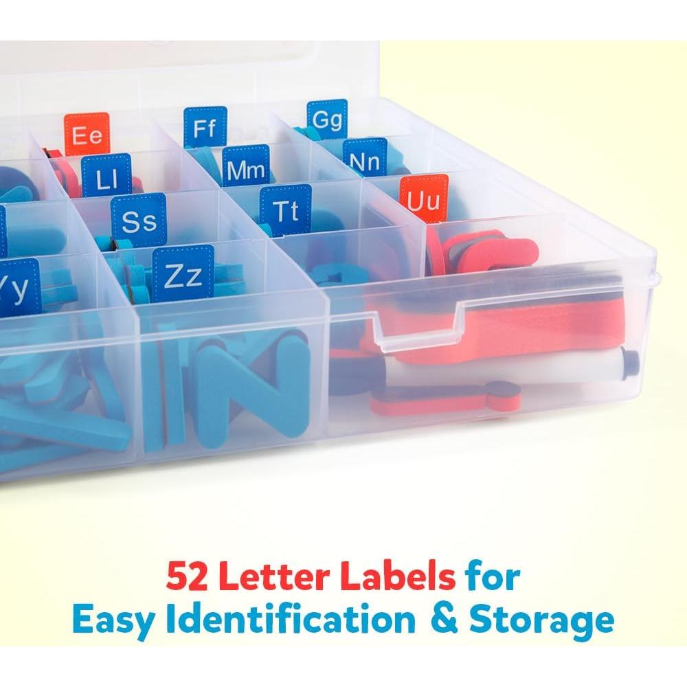 Letras Magnéticas Coogam 251 Pcs con Tablero y Caja