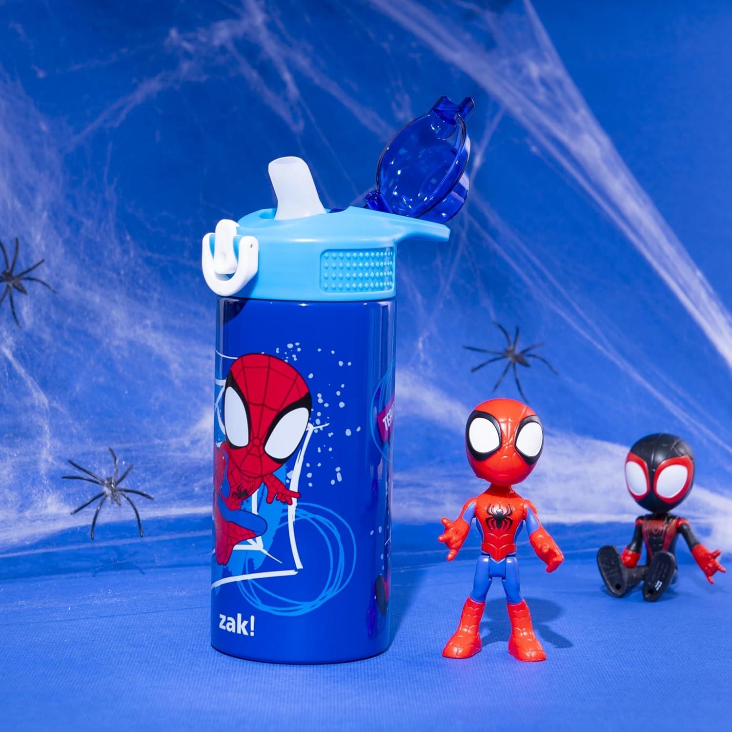 Botella de Agua Zak Designs Spider-Man 400ml Aislada y Segura