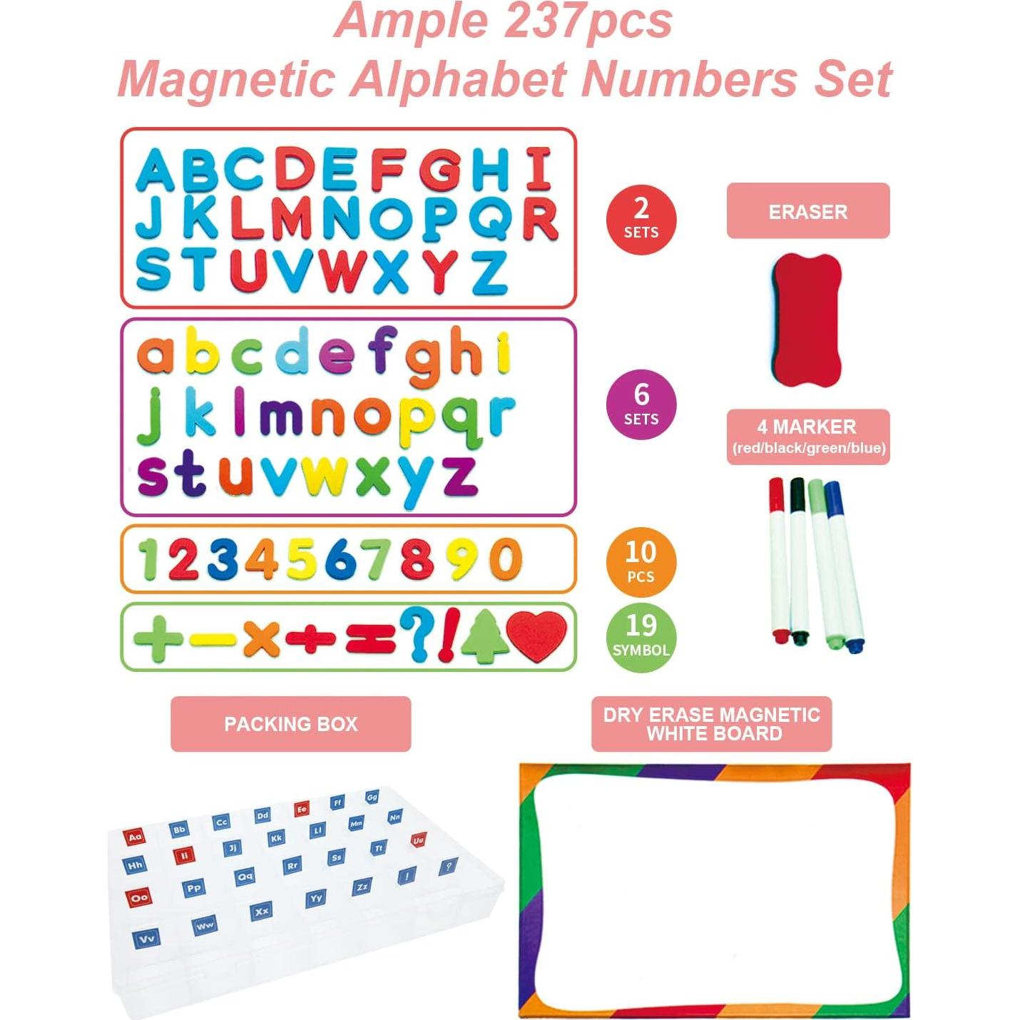 Letras Magnéticas de Alfabeto HELLOCUBE 237 Piezas para Aprendizaje