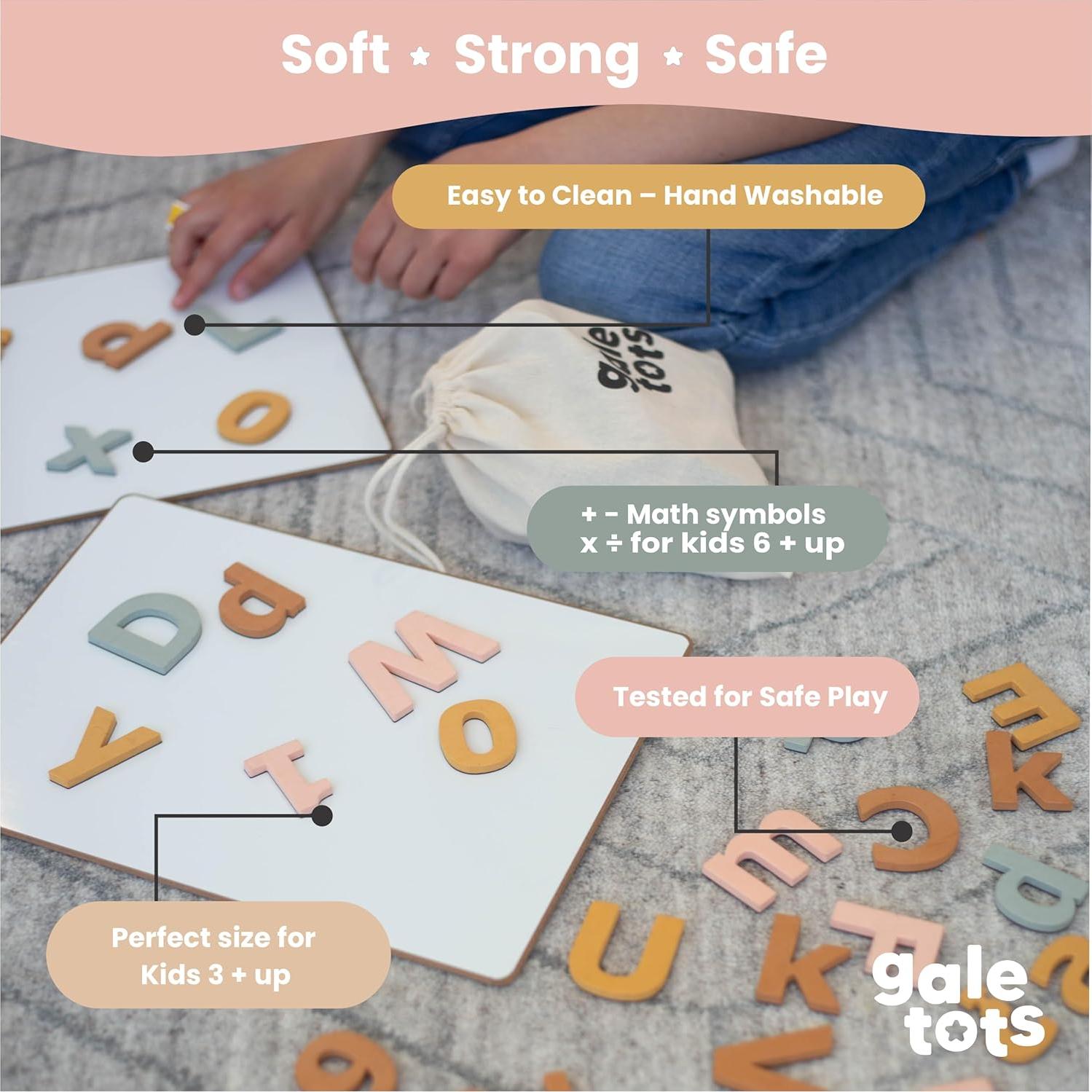 Letras y Números Magnéticos Gale Tots - 135 Piezas de Espuma