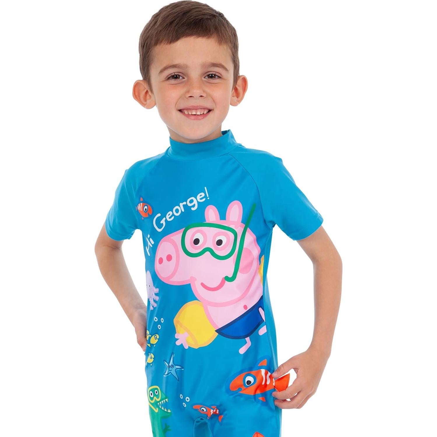 Traje de baño George Pig para niños 12-18 meses azul