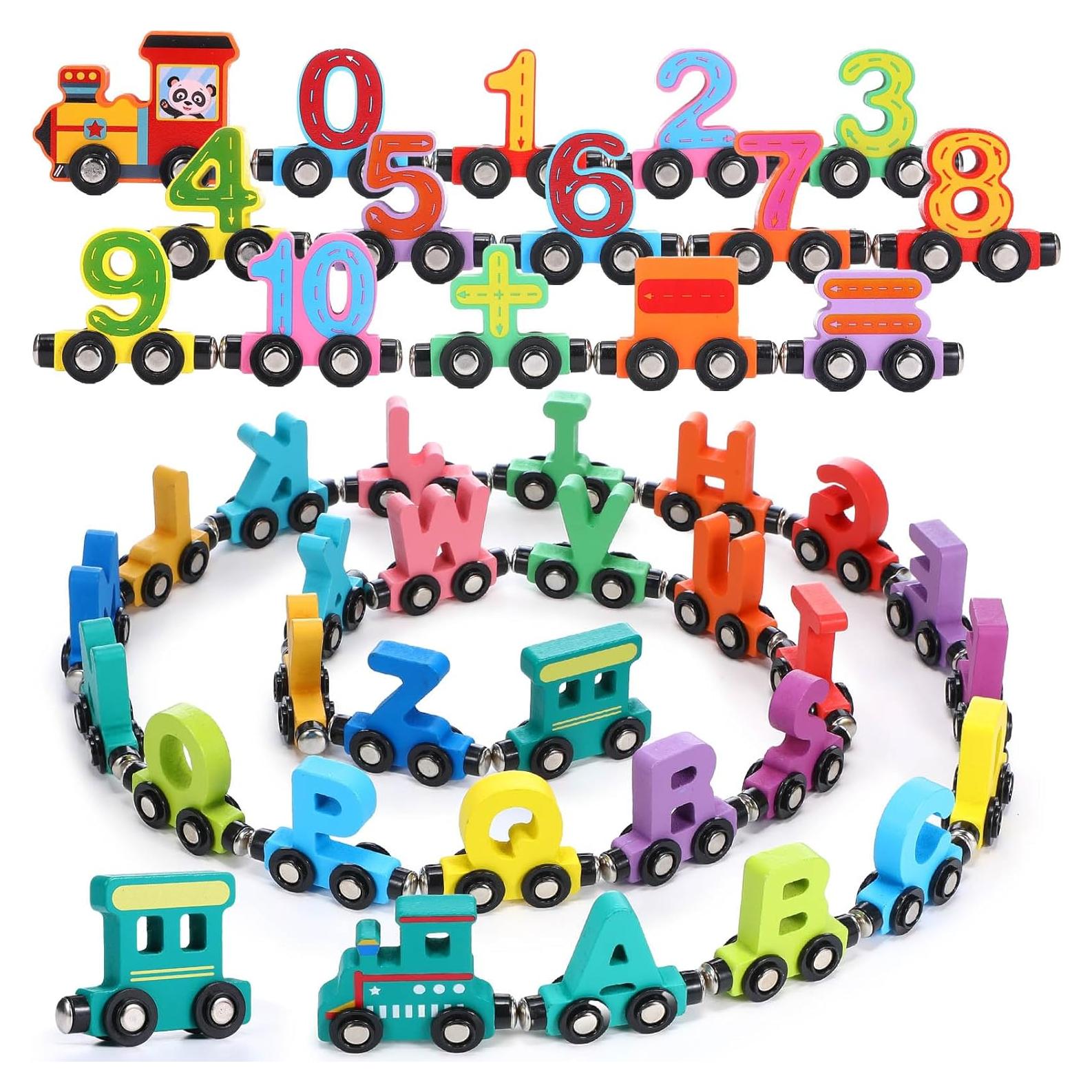 Juego de Trenes Magnéticos de Letras y Números VercanMonth