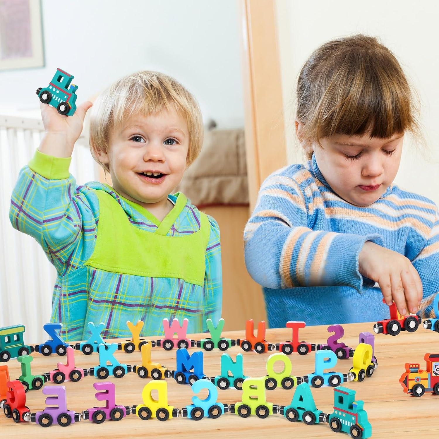 Juego de Trenes Magnéticos de Letras y Números VercanMonth