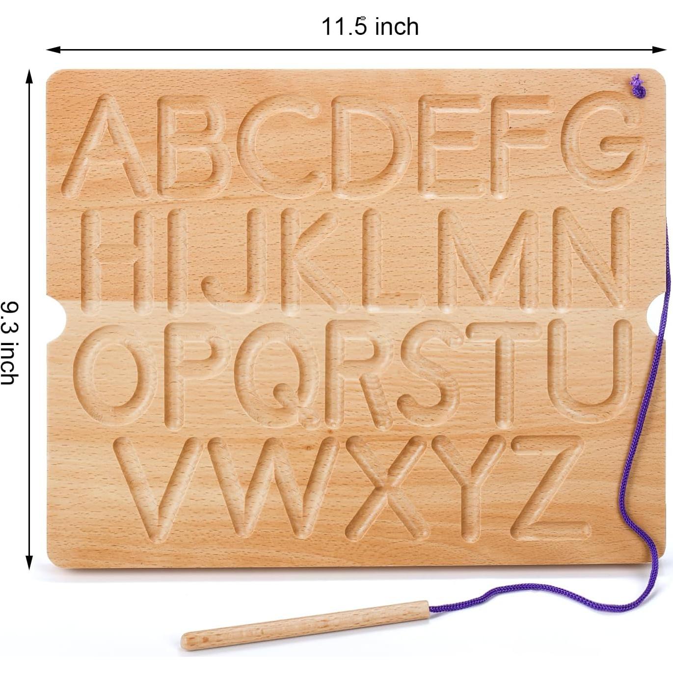 Tablero de Trazado de Letras y Números Suwimut - Madera Montessori