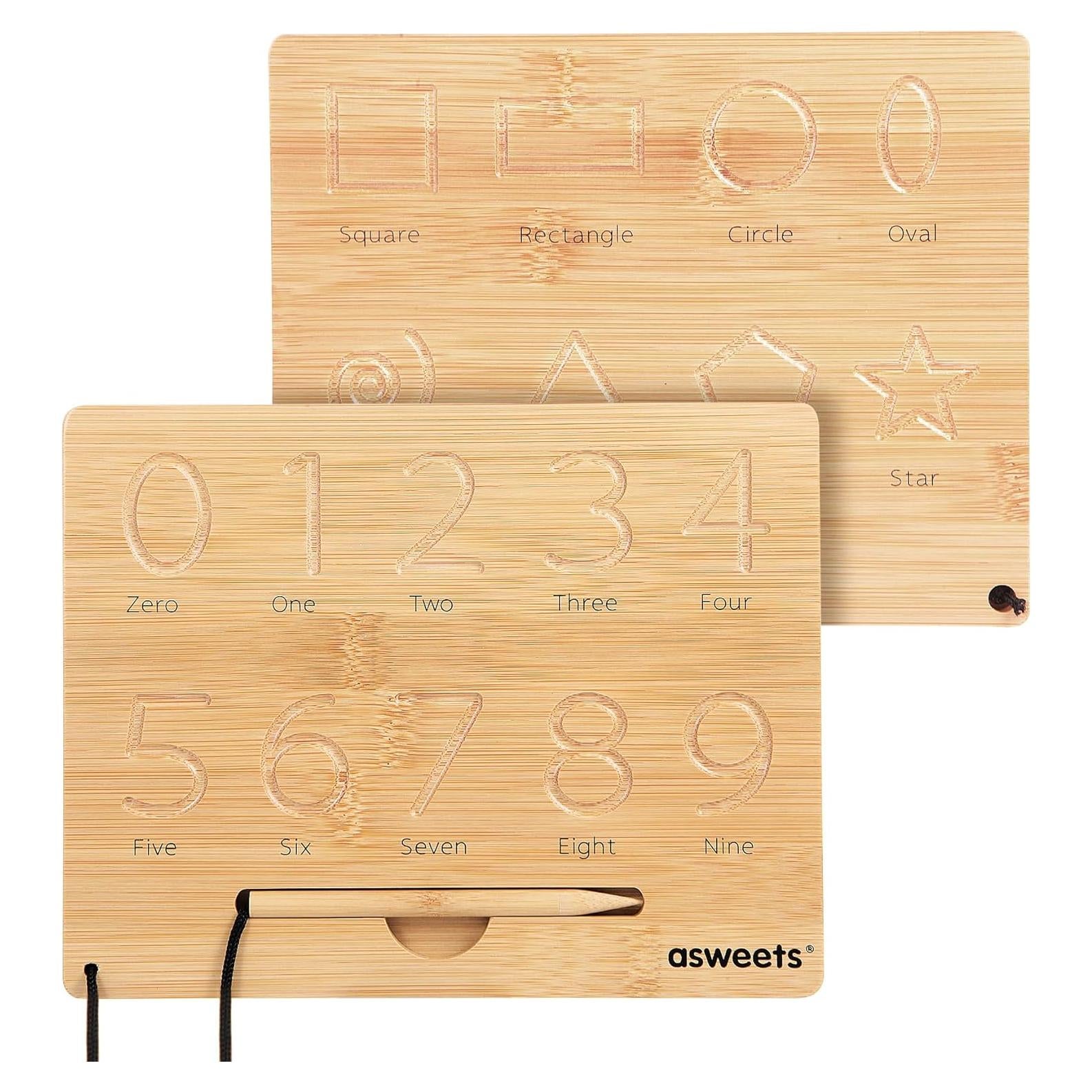 Tablero de Números de Madera Montessori Asweets 23x18.5 cm