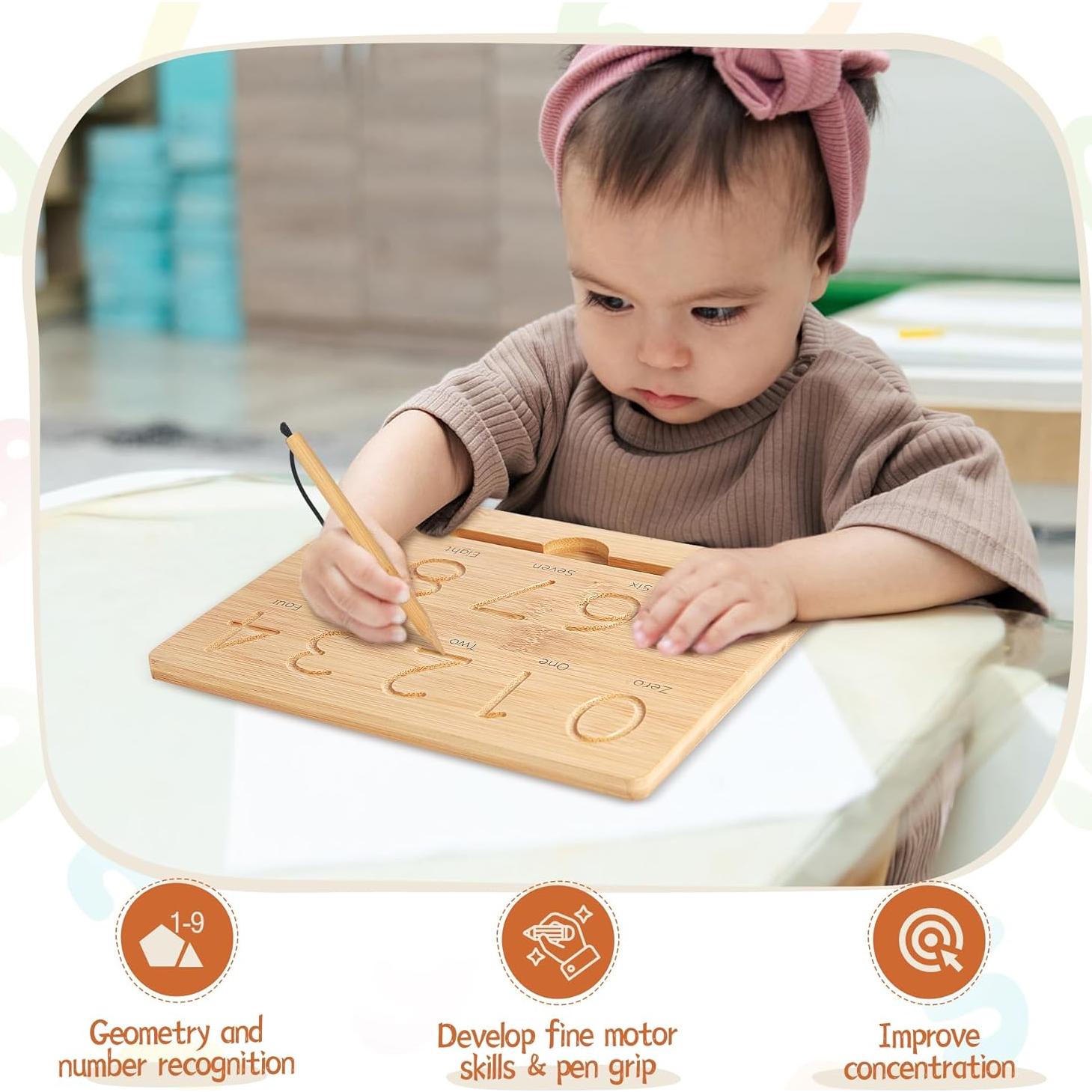 Tablero de Números de Madera Montessori Asweets 23x18.5 cm