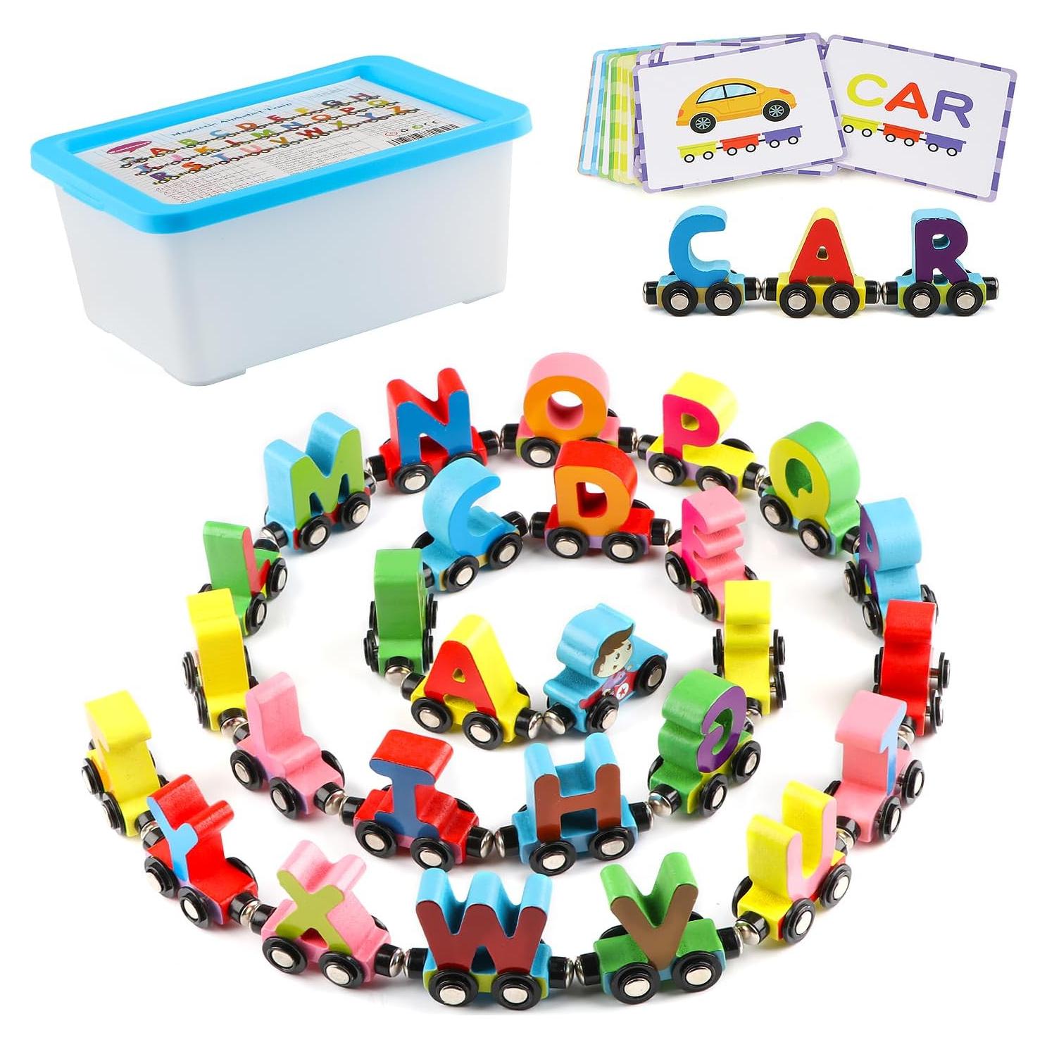 Juguete educativo tren de letras Wondertoys 27 PCS con caja