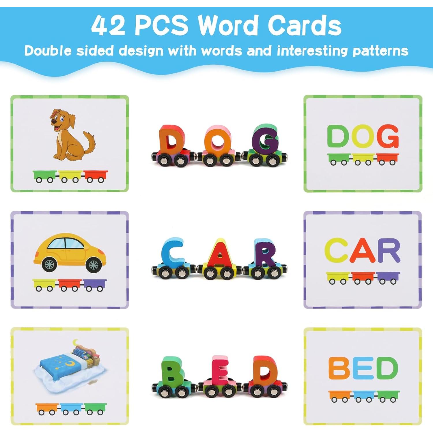 Juguete educativo tren de letras Wondertoys 27 PCS con caja